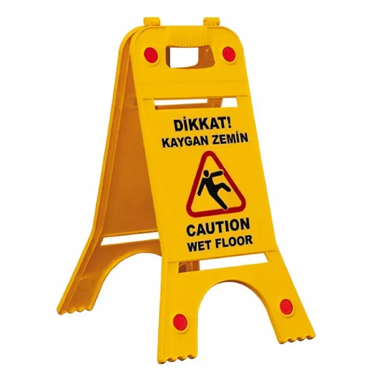 Kaygan Zemin Levhası Tabelası İşareti Dikkat Portatif Uyarı Levhası resmi