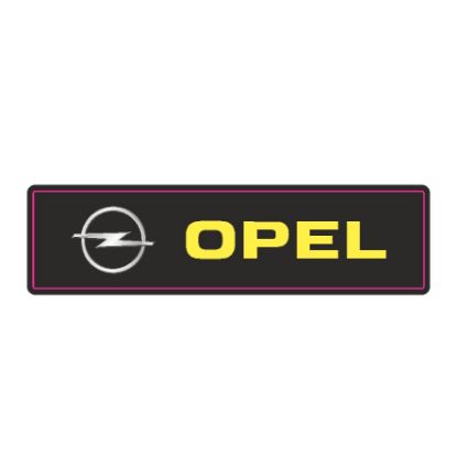 OPEL En (mm): 64 Boy (mm): 16 Folyo Türü: PVC Opak Folyo Baskı Türü: EcoSolvent CMYK BASKI resmi