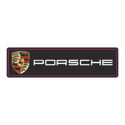 PORSCHE En (mm): 64 Boy (mm): 16 Folyo Türü: PVC Opak Folyo Baskı Türü: EcoSolvent CMYK BASKI resmi