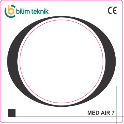 Medical Air 7 Dış 70 x 70 mm, İç Çap 47,5 mm En (mm): 70 Boy (mm): 70 Folyo Türü: PVC Opak Folyo Baskı Türü: EcoSolvent CMYK BASKI resmi